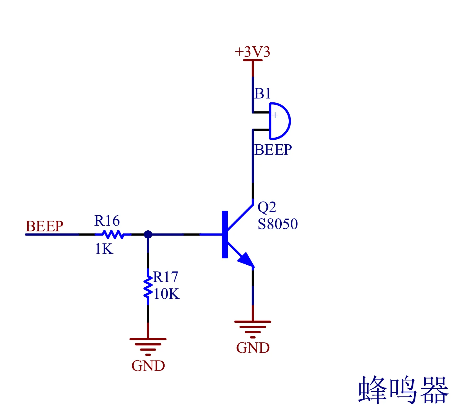 图3-8 蜂鸣器电路图